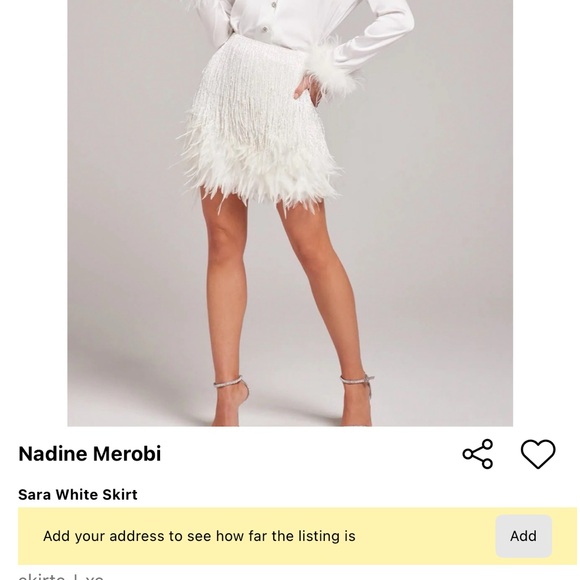 Nadine Merabi Sara White Skirt - Picture 2 of 5